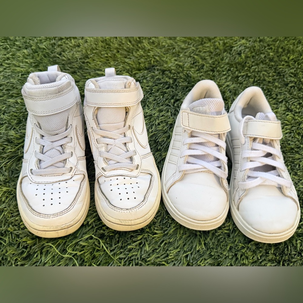 Kids' White High-Top and Low-Top Sneakers